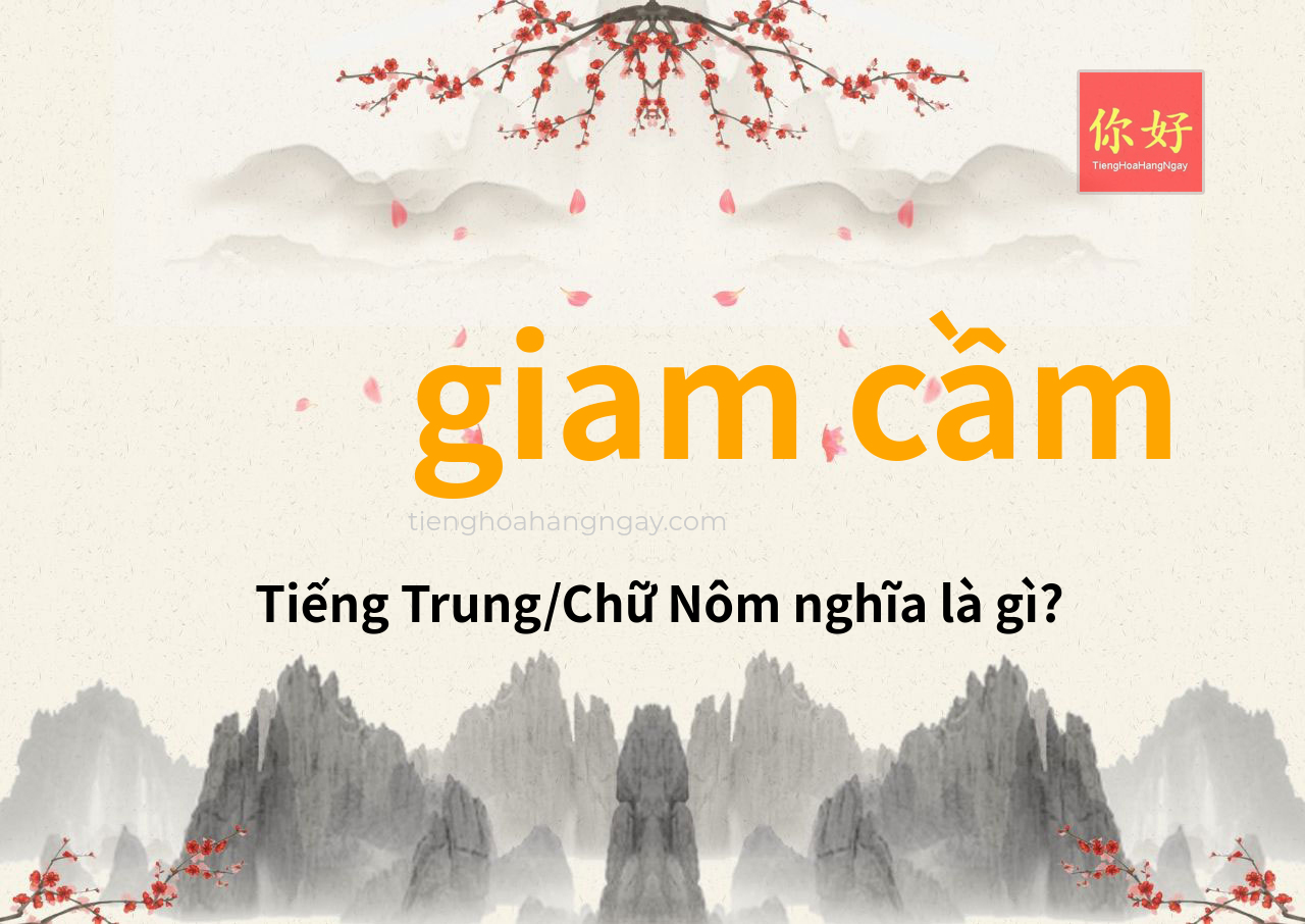 giam cầm tiếng Trung là gì?